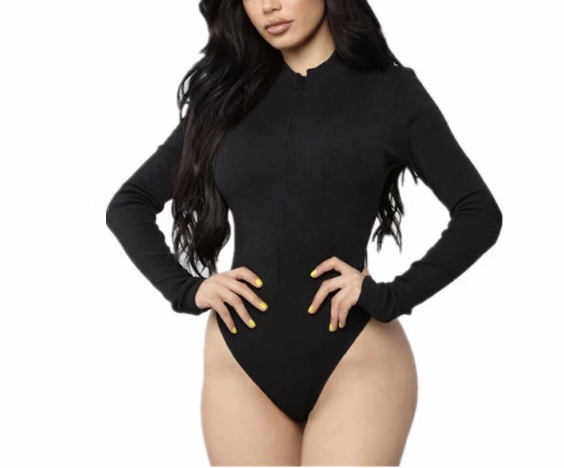 Slim Body Shaping Zipper Long Sleeve